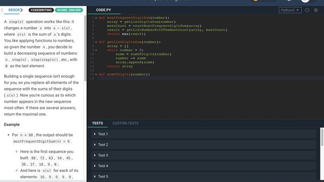 Most Frequent Digit Sum - Codefights - Self-Explanatory Code смотреть онлайн
