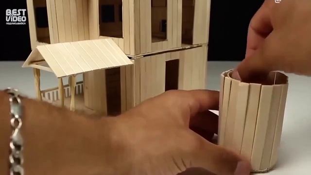 Домик из палочек для мороженого. смотреть онлайн