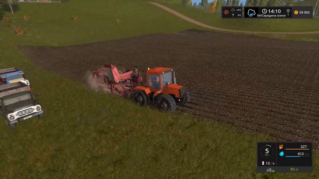FS2017 (FS 17) - Анискино - 74 - Убираем картофель, начинаются дожди