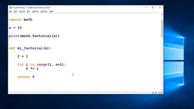 Python - Nivel 18 - Reto 5 - Definiendo una función factorial смотреть онлайн