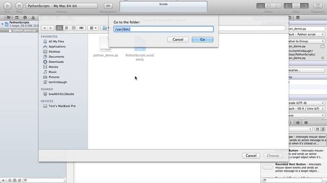 Python From Xcode