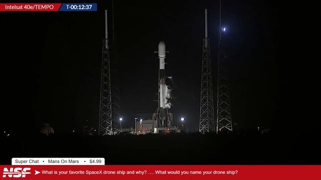 SpaceX Falcon 9 Launches Intelsat 40e with NASA's TEMPO смотреть онлайн