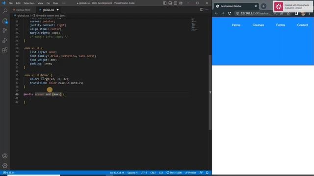 Responsive Navbar Using HTML & CSS