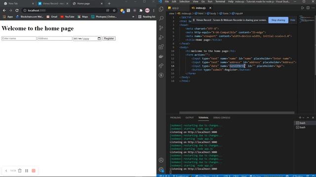 Connecting frontend form to node js смотреть онлайн