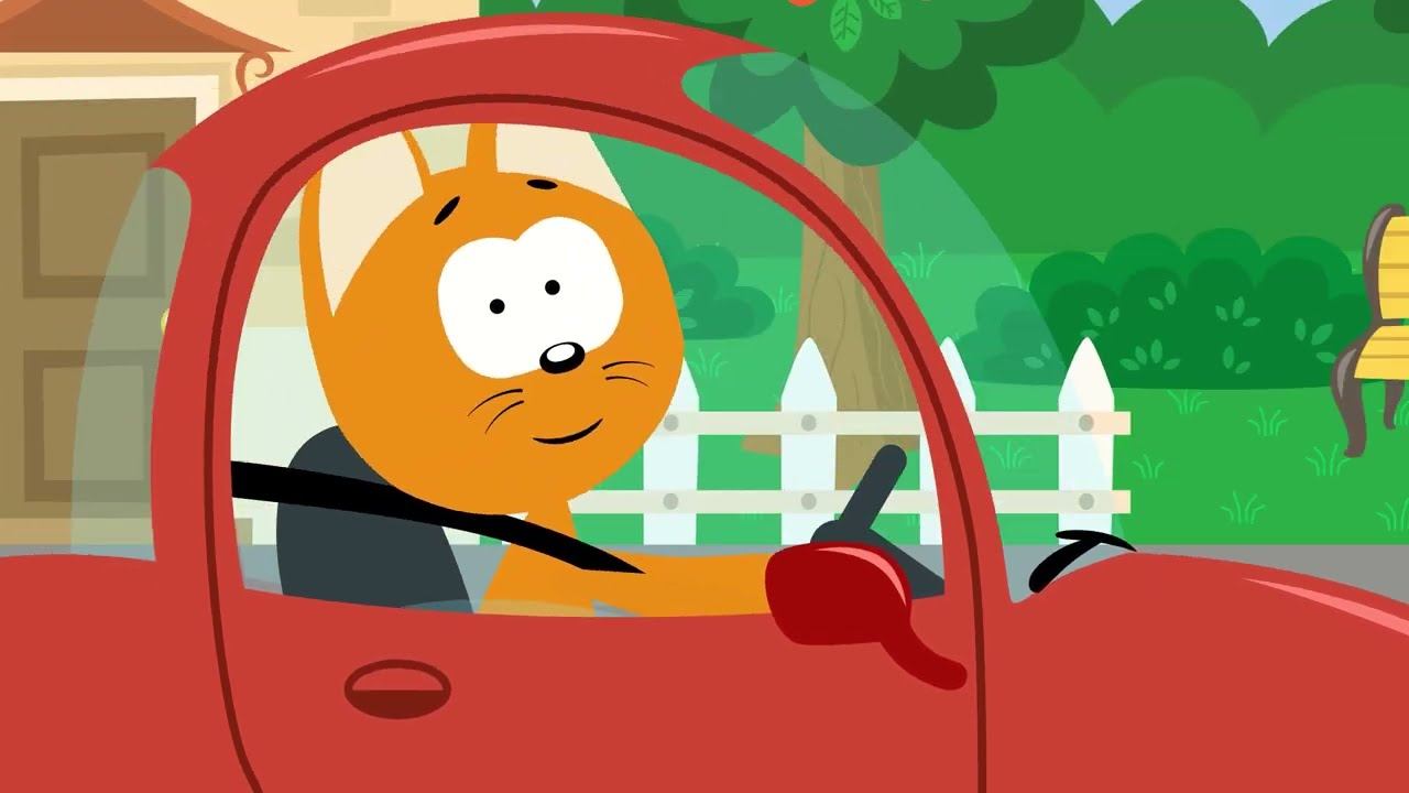 Котёнок Котэ Ляля на машине Песенка мультик для детей малышей смотреть онлайн