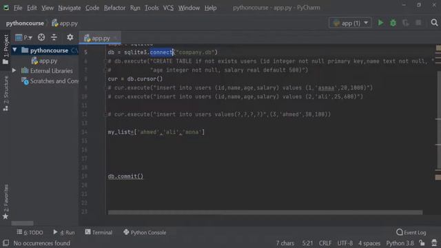 29 - Python Tutorial | SQLite3 - Insert Data into database - دورة بايثون للمبتدئين смотреть онлайн