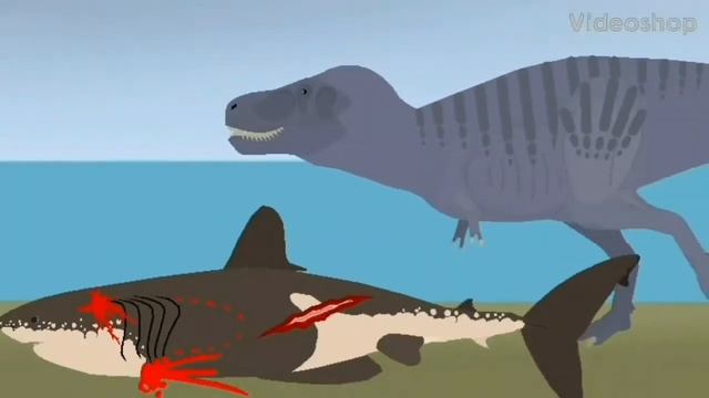 trex vs spinosaurus,(sticknodes pro) смотреть онлайн