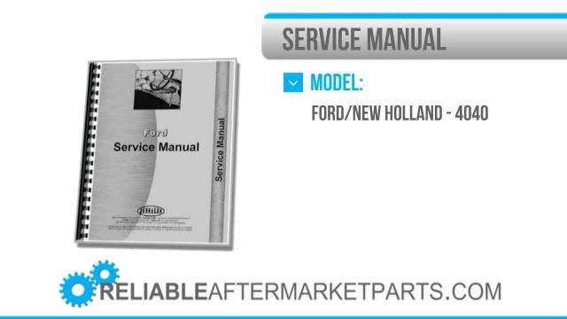 3373 New Ford 4040 Tractor Service Manual смотреть онлайн