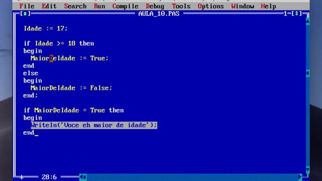 Curso de Turbo Pascal - Aula 10 - If (Acadêmico) смотреть онлайн