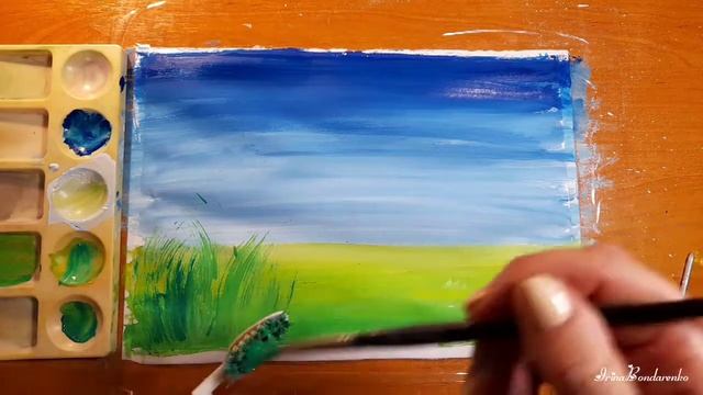 Малюємо літній пейзаж смотреть онлайн