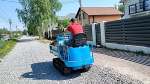 Самосвальная тележка Думпер Yanmar C12  с мини экскаватором Kubota u15.Гидравлический виброкатком