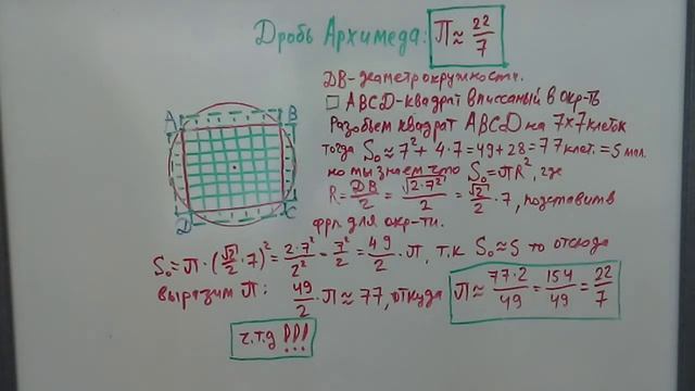 Дробь Архимеда 22/7. смотреть онлайн