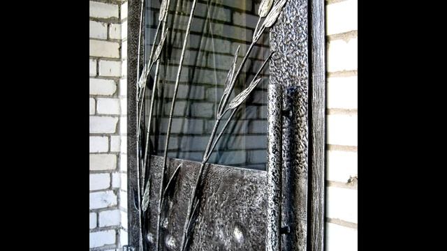 Кованая входная дверь со стеклом Камыши смотреть онлайн