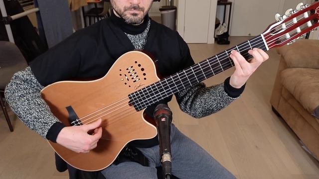 Godin Multiac Grand Concert Deluxe plugged in and mic'd externally смотреть онлайн