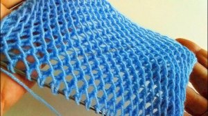 Уже вяжете на осень? Посмотрите классную 3D двухстороннюю сеточку спицами для любых проектов!