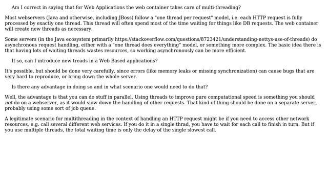 How is multi-threading different in a Java based Web Application vs Stand-alone Java Application? смотреть онлайн