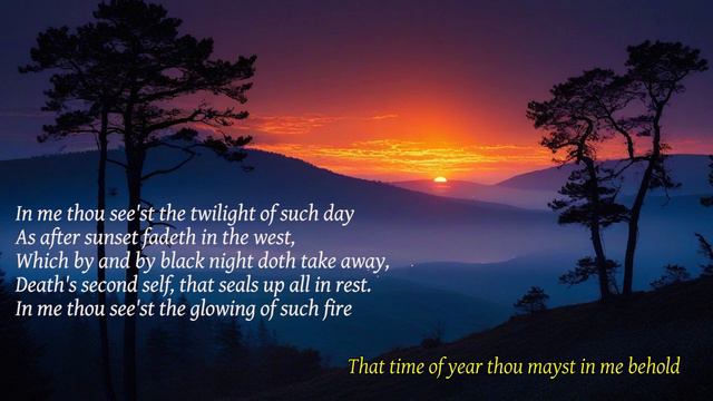 Fine Poetry - Poems of Shakespeare, Sonnet 73 - That time of year thou mayst in me behold смотреть онлайн