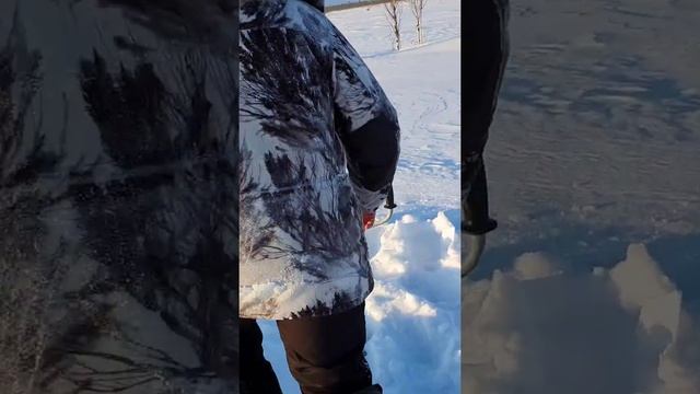 Первый лёд Первая лунка Чудо мотобур для рыбалки Люкс