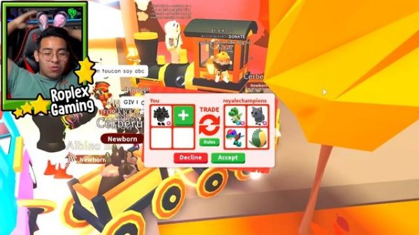 TRADING A CERBERUS IN RICH ADOPT ME SERVER