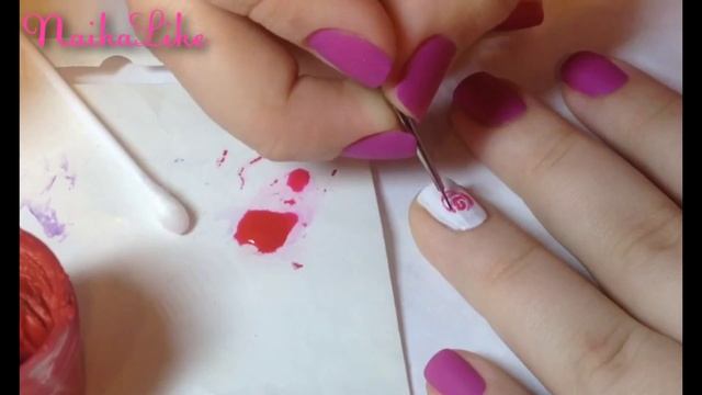 "Роза" Nail Art гуашью. смотреть онлайн