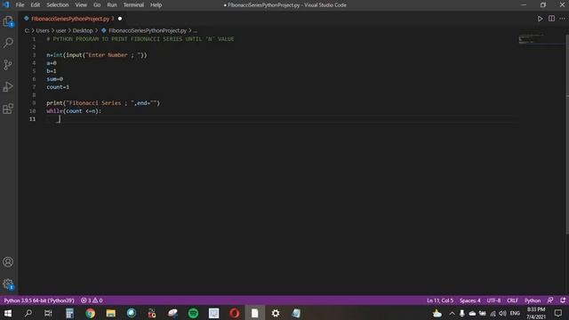Math 2.0 Project Fibonacci Series In Python смотреть онлайн