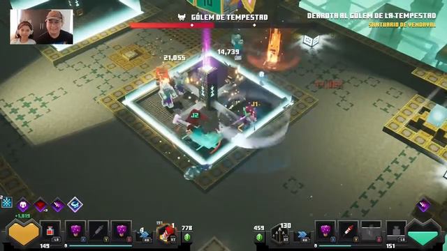 MineCraftDungeons Aplastando al GOLEM DE TEMPESTAD/Tempest Golem (Santuario de Vendaval)Gale Sanctu смотреть онлайн