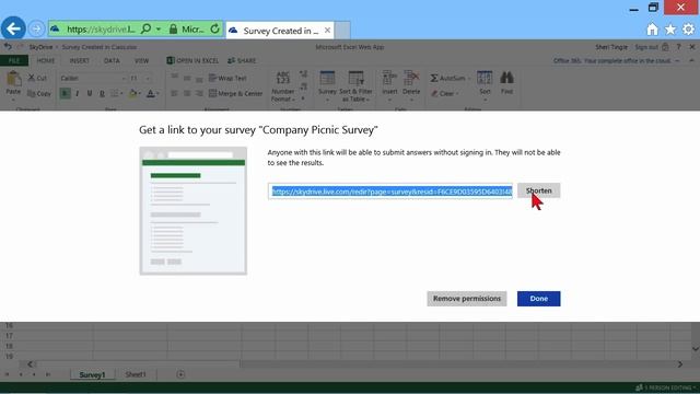 Microsoft Office Excel 2013 Tutorial: Creating Surveys Using SkyDrive | K Alliance смотреть онлайн