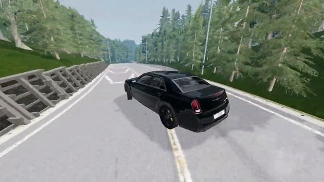 Chrysler 300C SRT 8 | Dousojin touge | keyboard steering | beamng drive | смотреть онлайн