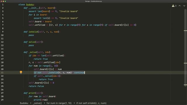 Solve Sudoku using Recursive Backtracking in Python смотреть онлайн