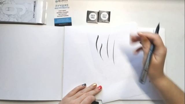 Тест лайнеров и брашпен от Sketchmarker смотреть онлайн