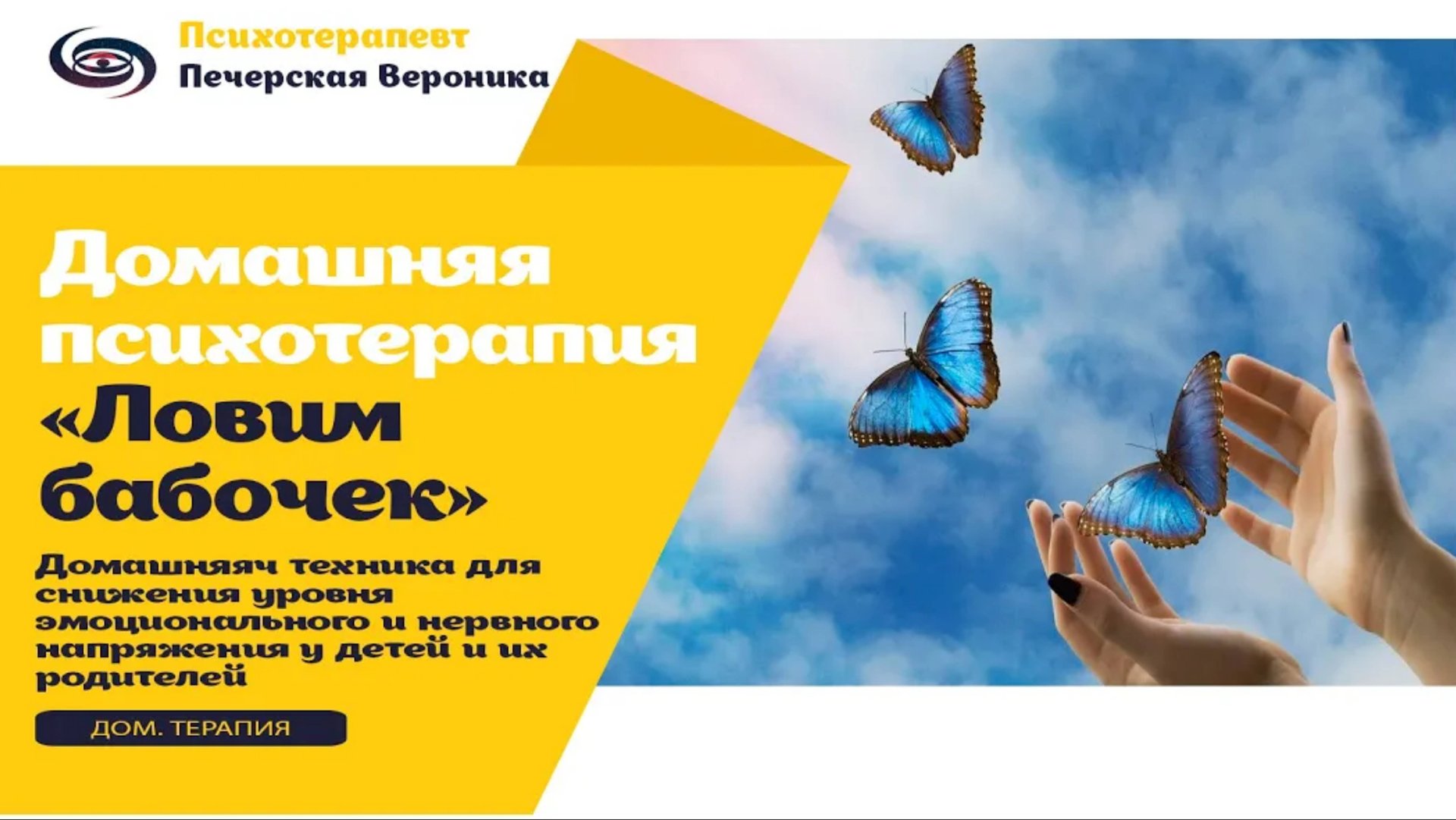 Техника «Ловим бабочек» для снятие нервного и эмоционального напряжения у детей и их родителей смотреть онлайн