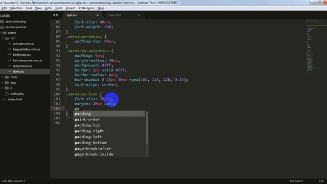 Tutorial Our Website SERVICES SECTION Design Using HTML, CSS and Bootstrap 4 - Seniman Koding смотреть онлайн