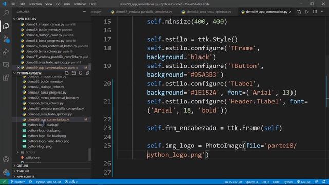 Python Curso V2: 726 2/5 Aplicación de Gestión de Comentarios desde una Interfaz Gráfica de Usuario смотреть онлайн