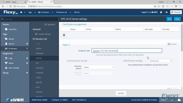 OPCUA - Create an OPCUA Tag смотреть онлайн