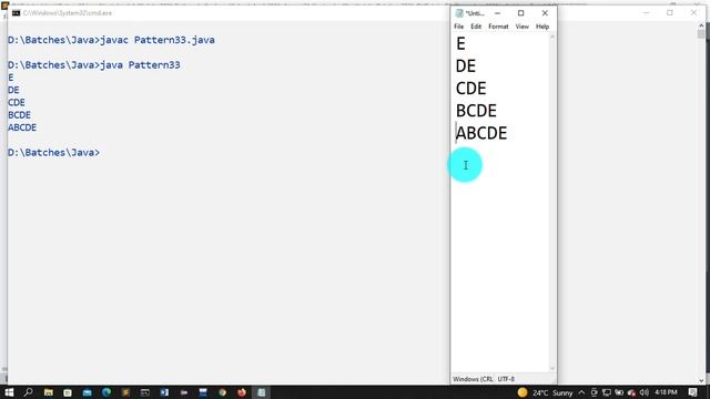 Pattern program in java смотреть онлайн
