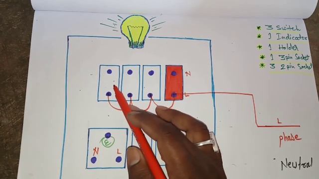 3 switch 1 indicator 1holder 1 3pin socket 3 2pin socket board wiring diagram смотреть онлайн