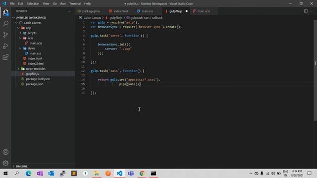 Gulp + Sass + Browsersync Setup ! смотреть онлайн