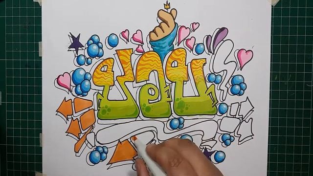 วาดกราฟฟิตี้ "ชอบ" ep.84 / Sketch graffiti font Thai "Like". смотреть онлайн