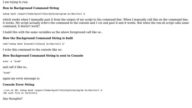 "No such file or directory" when trying tto run script in background from another script смотреть онлайн