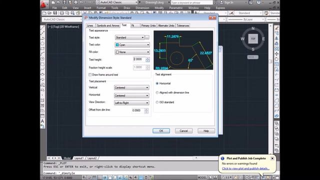 AutoCAD Tutorial How To Set Dimension And Text Style смотреть онлайн
