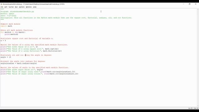 Python Import Math Module: Square Root, Factorial, SIN, COS Function Usage смотреть онлайн