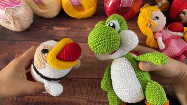 YOSHI y POOCHY - Coleccion MARIO BROS AMIGURUMI - MATERIALES смотреть онлайн