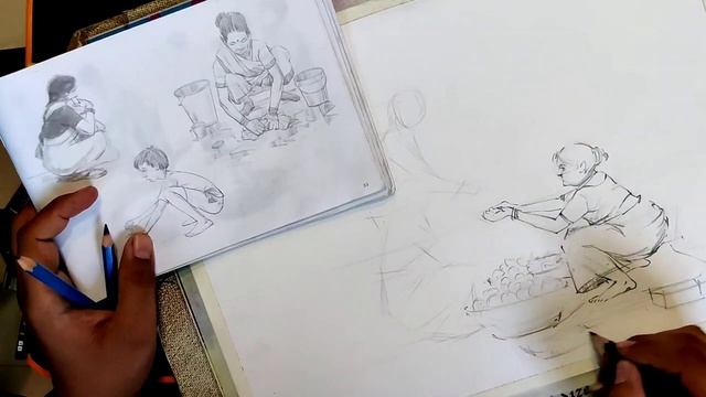 Memory Drawing | MH-AAC CET | how to draw a market scene? part -1 Drawing. смотреть онлайн