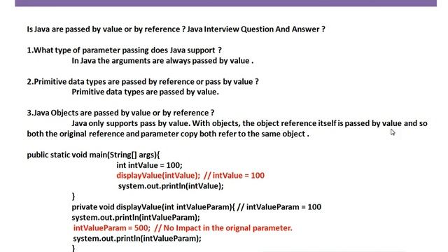IS JAVA PASS BY VALUE OR PASS BY REFERENCE смотреть онлайн