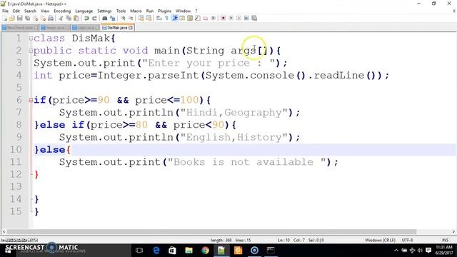 Conditional statement or decision making in java #1 part смотреть онлайн