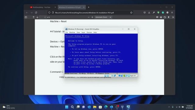 How to install Windows 95 in VirtualBox смотреть онлайн