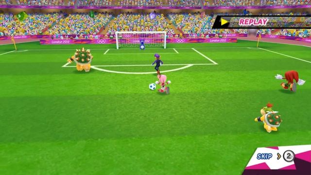 Mario & Sonic at the London 2012 Olympic Games Football ( 2 Player)Silver (P1) vs Bowser Jr (P2) смотреть онлайн