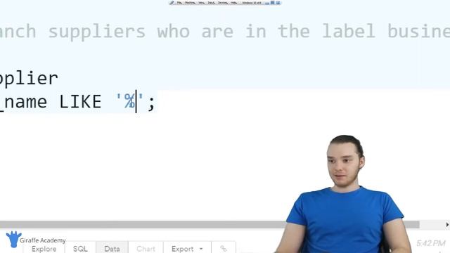 WIldcards | SQL | Tutorial 15 смотреть онлайн