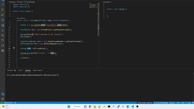 Socket Programming || Client Server Connection -- Java |TCP смотреть онлайн