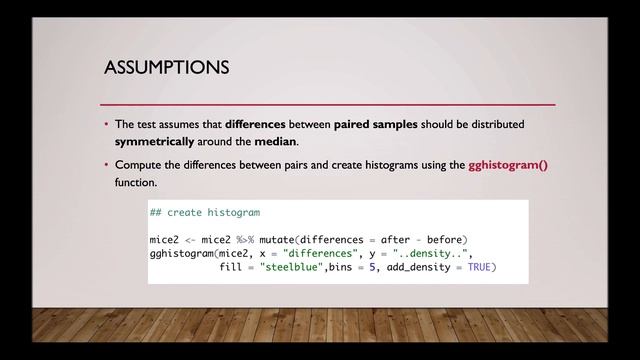 Wilcoxon Signed Rank test on Paired Samples in R смотреть онлайн